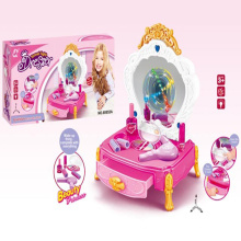 Mini meninas fingir brinquedos de beleza brinquedo plástico set dresser (10250404)